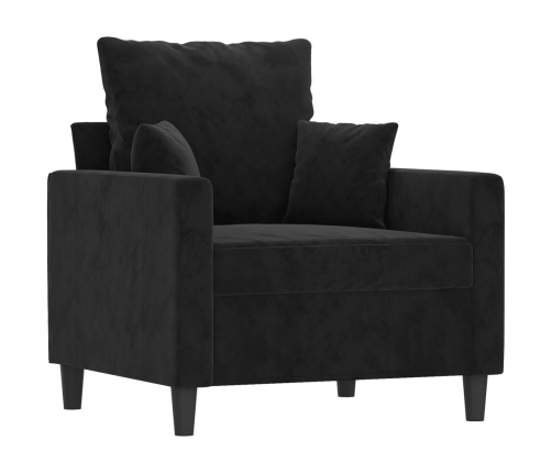 vidaXL Sillón de terciopelo negro 60 cm