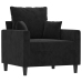 vidaXL Sillón de terciopelo negro 60 cm