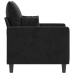 vidaXL Sillón de terciopelo negro 60 cm