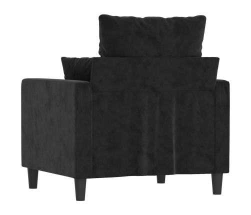 vidaXL Sillón de terciopelo negro 60 cm