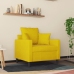 Sillón de terciopelo amarillo 60 cm