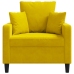 Sillón de terciopelo amarillo 60 cm