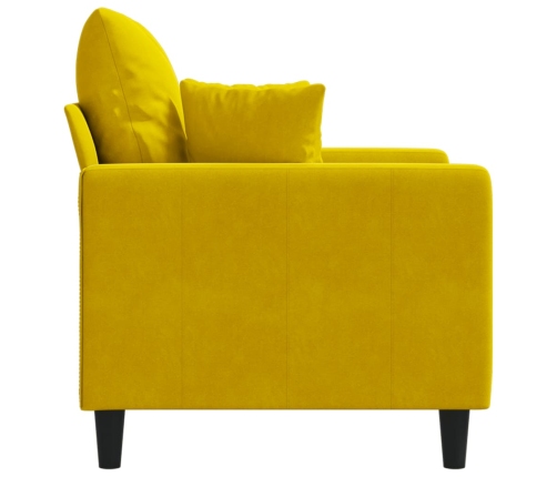 Sillón de terciopelo amarillo 60 cm