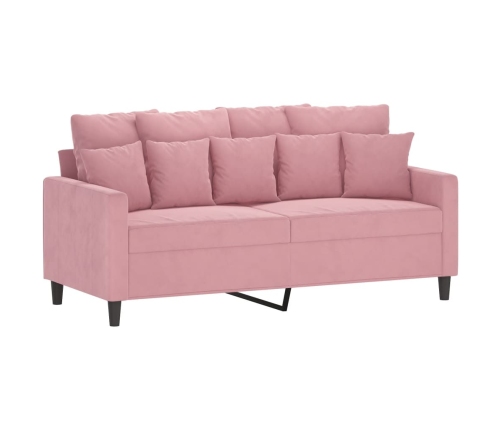 Sofá de 2 plazas terciopelo rosa 140 cm