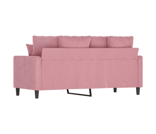 Sofá de 2 plazas terciopelo rosa 140 cm