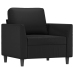 Sillón cuero sintético negro 60 cm