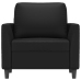 Sillón cuero sintético negro 60 cm