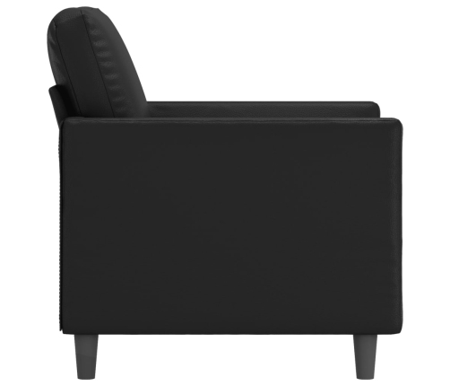 Sillón cuero sintético negro 60 cm