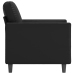 Sillón cuero sintético negro 60 cm