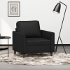 Sillón cuero sintético negro 60 cm