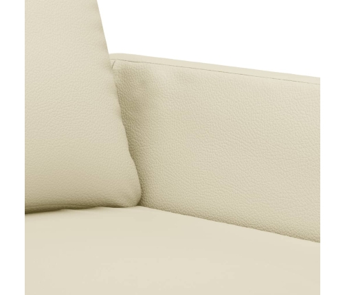 Sillón cuero sintético crema 60 cm