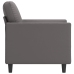 Sillón cuero sintético gris 60 cm