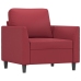 Sillón cuero sintético rojo tinto 60 cm