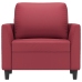 Sillón cuero sintético rojo tinto 60 cm