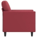 Sillón cuero sintético rojo tinto 60 cm