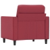 Sillón cuero sintético rojo tinto 60 cm