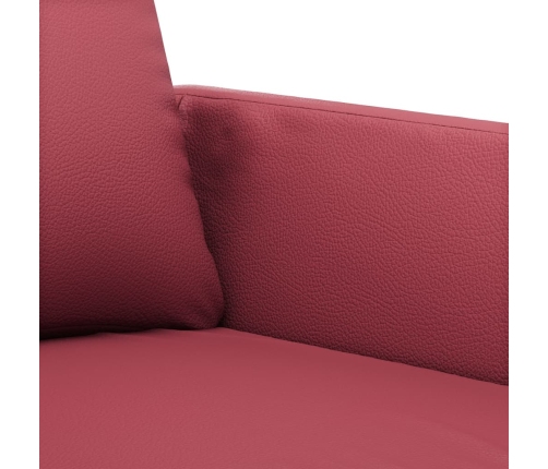 Sillón cuero sintético rojo tinto 60 cm