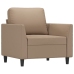 vidaXL Sillón cuero sintético color capuchino 60 cm