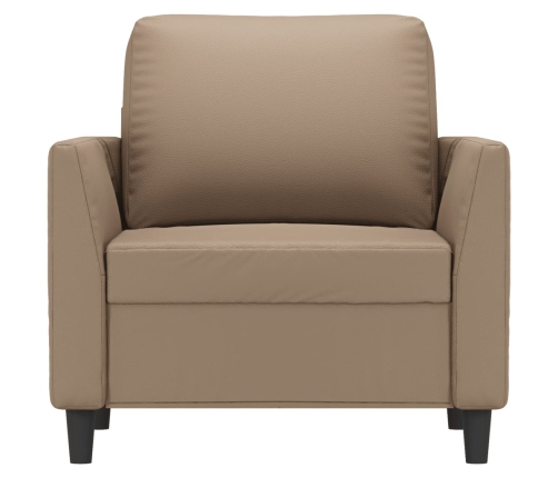 vidaXL Sillón cuero sintético color capuchino 60 cm