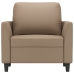 vidaXL Sillón cuero sintético color capuchino 60 cm