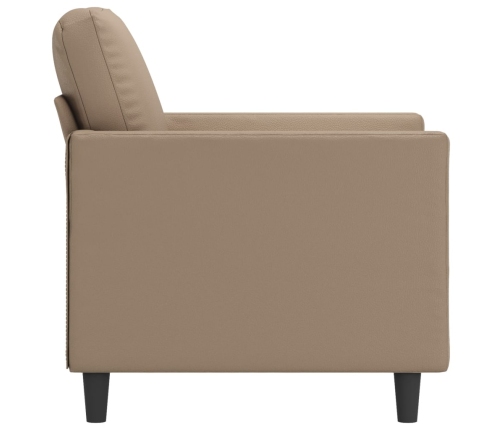 Sillón cuero sintético color capuchino 60 cm