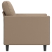 Sillón cuero sintético color capuchino 60 cm