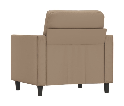 vidaXL Sillón cuero sintético color capuchino 60 cm