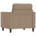 vidaXL Sillón cuero sintético color capuchino 60 cm