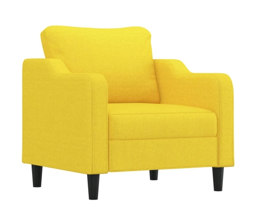 Sillón de tela amarillo claro 60 cm