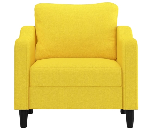 Sillón de tela amarillo claro 60 cm