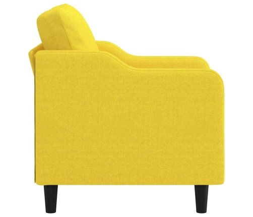 Sillón de tela amarillo claro 60 cm