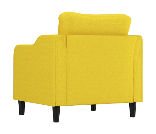 Sillón de tela amarillo claro 60 cm