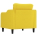 Sillón de tela amarillo claro 60 cm