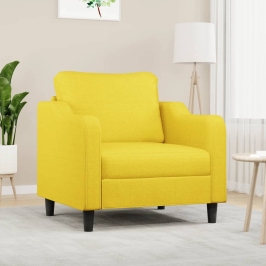 Sillón de tela amarillo claro 60 cm