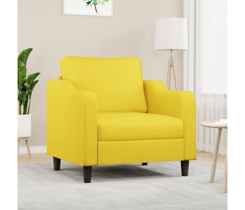 Sillón de tela amarillo claro 60 cm