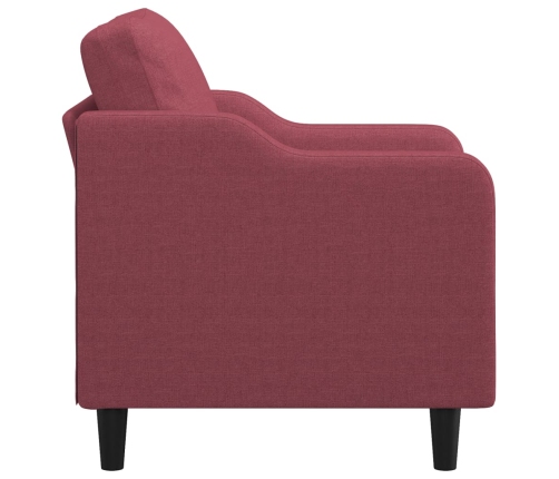 Sillón de tela rojo tinto 60 cm