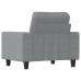 Sillón de tela gris claro 60 cm