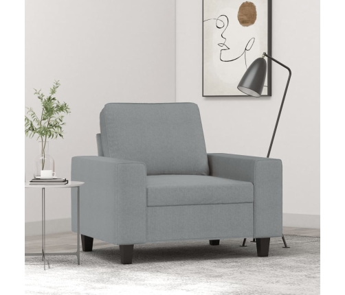 Sillón de tela gris claro 60 cm
