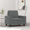 Sillón de tela gris oscuro 60 cm