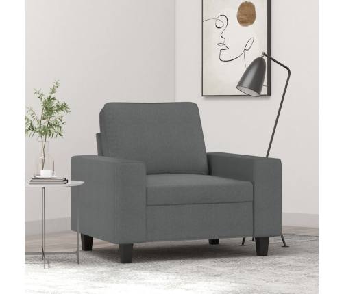 Sillón de tela gris oscuro 60 cm