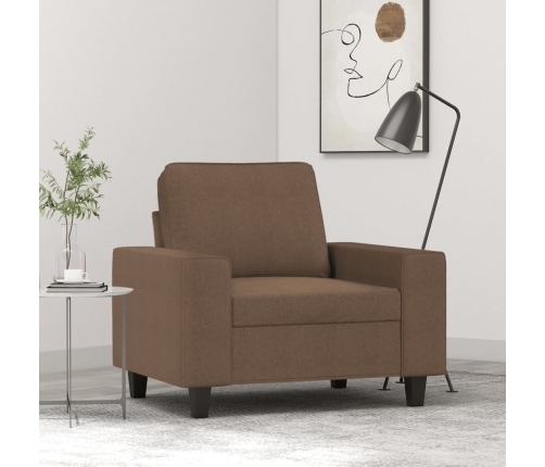 vidaXL Sillón de tela marrón 60 cm