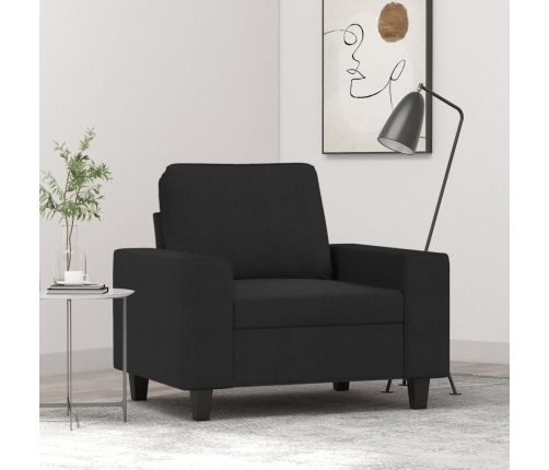 Sillón de tela negro 60 cm