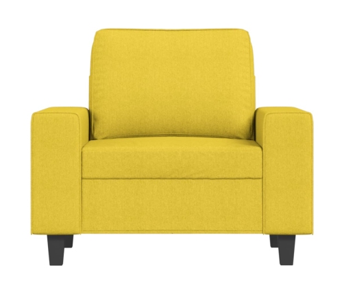 Sillón de tela amarillo claro 60 cm