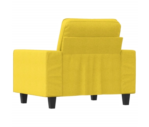 Sillón de tela amarillo claro 60 cm