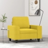 Sillón de tela amarillo claro 60 cm