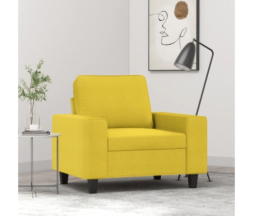 Sillón de tela amarillo claro 60 cm