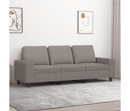 Sofá de 3 plazas de tela gris taupe 180 cm