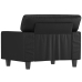 Sillón cuero sintético negro 60 cm