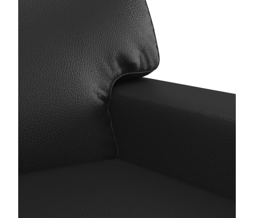 Sillón cuero sintético negro 60 cm