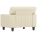 Sillón cuero sintético crema 60 cm